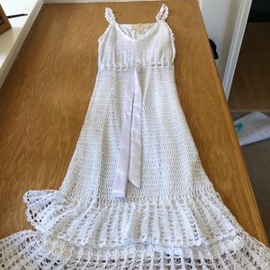 Capitola boutique dress,  white rayon.small